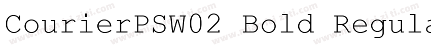 CourierPSW02 Bold Regular字体转换